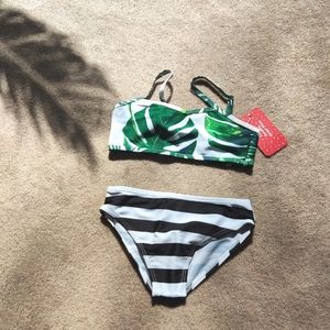 Breeze Palm Leaf Two piece kids bathing suit
